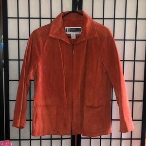 Jessica London Orange Suede Jacket